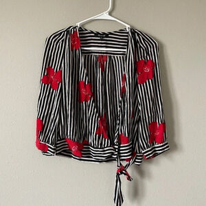 Madewell Wrap Top in Candied Orchids